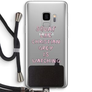Christian Grey: Samsung Galaxy S9 Transparant Hoesje met koord