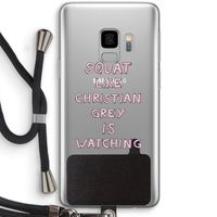 Christian Grey: Samsung Galaxy S9 Transparant Hoesje met koord