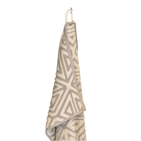 Handdoek katoen – handdoek Tahini White – handdoek wit & grijs 50×70