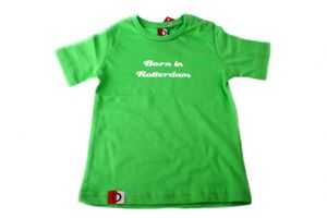 Feyenoord Groen T Shirt Born in Rotterdam Maat 86/92