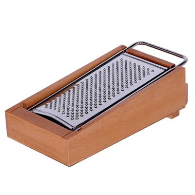 Kaasgrater met houten opslagdoos
