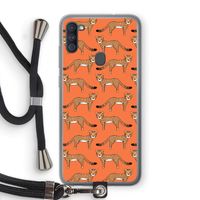 Cheetah: Samsung Galaxy A11 Transparant Hoesje met koord