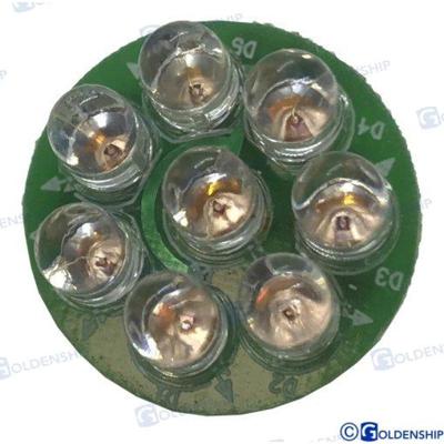 Faros y proyectores GS10262 - BOMBILLA 8 LEDS ROJO 12V