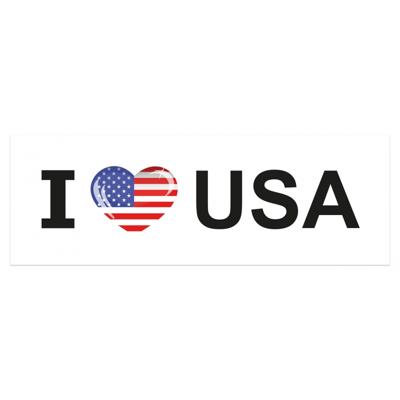 I Love USA sticker - 19.6 x 6.5 cm - landen vlaggen - versiering stickers