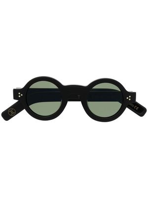 Lesca lunettes de soleil à monture ronde - Noir
