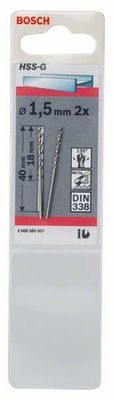 Metaalboor 1,5mm HSS-G (2st)