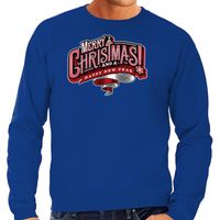 Merry Christmas Kersttrui / Kerst outfit blauw voor heren Merry Christmas Kersttrui / Kerst outfit blauw voor heren