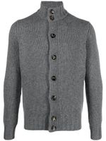 Dell'oglio cardigan nervuré à col montant - Gris