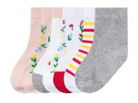 lupilu 7 paar peuters sokken (23/26, Wit/rood/grijs/roze)