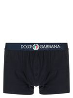 Dolce & Gabbana boxer en coton à logo imprimé - Bleu