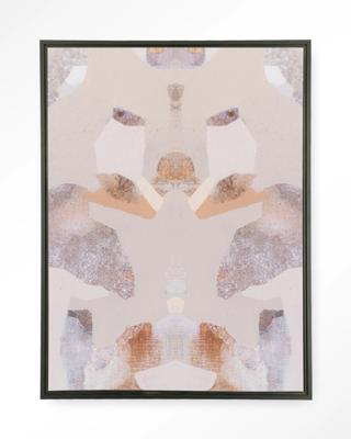 Urban Cotton Wandkleed 'Sand Fox' 80 x 110cm in Floating Frame - black