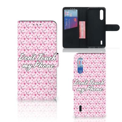 Xiaomi Mi 9 Lite Portemonnee Hoesje Flowers Pink DTMP Xiaomi Mi 9 Lite Portemonnee Hoesje Flowers Pink DTMP