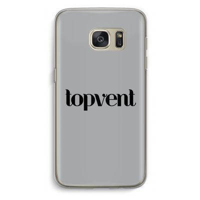 Topvent Grijs Zwart: Samsung Galaxy S7 Transparant Hoesje