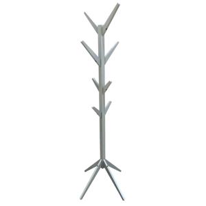 Home Deco Factory Kapstok - grijs - hout - 8 haken - 178 cm - staand