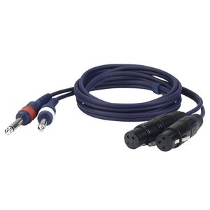 DAP FL43 verloopkabel 2x XLR female naar 2x Jack 3m