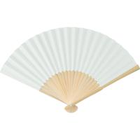Handwaaier/spaanse waaier - wit - bamboe/papier - 36 x 21 cm - verkoeling/zomer