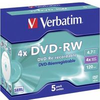 Verbatim DVD-RW 4X 5st. Jewelcase