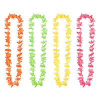 Set 25x Hawa?kransen - neon - uv blacklight - mix van 4 kleuren - themafeest - 80/90s
