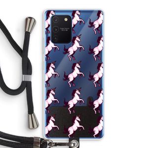 Musketon Unicorn: Samsung Galaxy Note 10 Lite Transparant Hoesje met koord