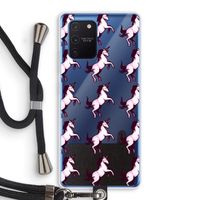 Musketon Unicorn: Samsung Galaxy Note 10 Lite Transparant Hoesje met koord