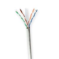 Nedis Netwerk Kabel Rol | CAT6 | Solid | U/UTP | CCA | 100.0 m | Binnenshuis | Rond | PVC | Grijs | Gift Box - CCBG8520GY100S - thumbnail