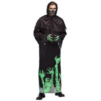 Boland Glowing reaper kostuum heren zwart/groen maat 50/52 (M) - thumbnail
