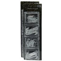 Kerstbalhaakjes - 300x - zilver - 7 en 10 cm - kerstballen ophangen haakjes