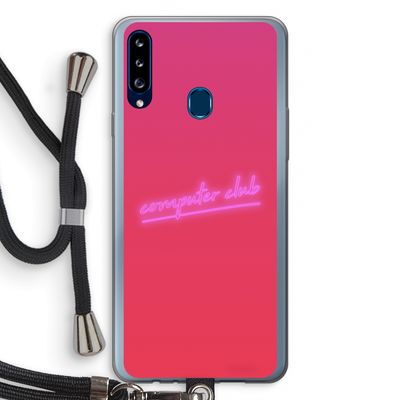 Vice Glow: Samsung Galaxy A20s Transparant Hoesje met koord