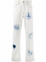 Marcelo Burlon County of Milan jean droit à motif tie dye - Blanc - thumbnail