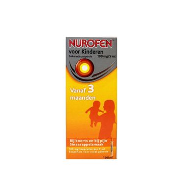 Suspensie kind 100mg / 5ml sinaasappel suikervrij