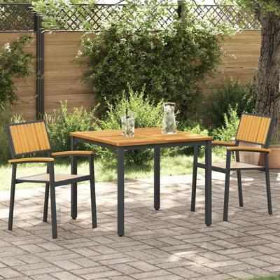 Tuinstoel 2 pcs Bruin 56 x 57 x 87cm Massief acaciahout