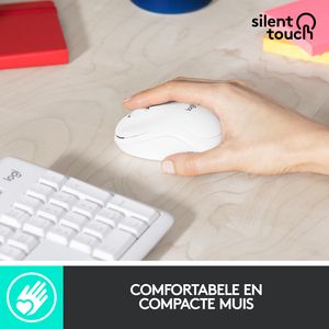 Logitech MK295 Silent Wireless Combo toetsenbord Inclusief muis Kantoor RF Draadloos QWERTY Engels Wit