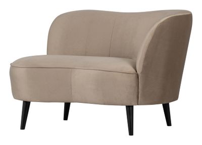 WOOOD Lounge Fauteuil 'Sara' Rechts, Velvet, kleur Khaki