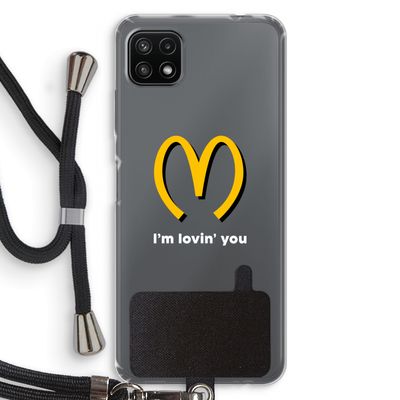I'm lovin' you: Samsung Galaxy A22 5G Transparant Hoesje met koord