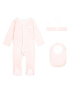 Dolce & Gabbana Kids granouillère en coton à logo appliqué (lot de trois) - Rose