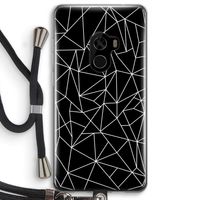 Geometrische lijnen wit: Xiaomi Mi Mix 2 Transparant Hoesje met koord