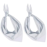 Bandana/hals zakdoek - 5x - wit - voor kind en volwassenen - polyester/katoen