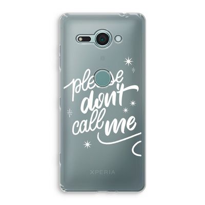 Don't call: Sony Xperia XZ2 Compact Transparant Hoesje