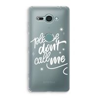 Don't call: Sony Xperia XZ2 Compact Transparant Hoesje