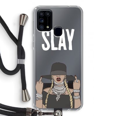 Slay All Day: Samsung Galaxy M31 Transparant Hoesje met koord