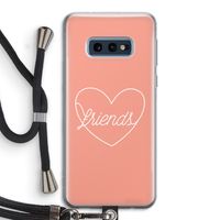Friends heart: Samsung Galaxy S10e Transparant Hoesje met koord