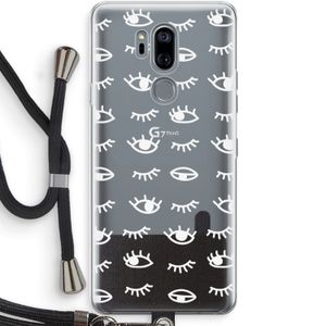 Eye pattern #3: LG G7 Thinq Transparant Hoesje met koord