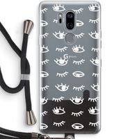 Eye pattern #3: LG G7 Thinq Transparant Hoesje met koord