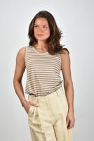 S Max Mara top Erbert 004 beige pinstripes