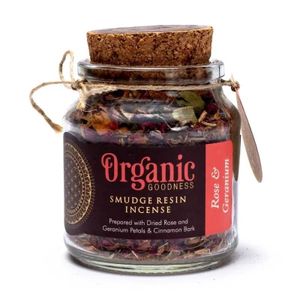 Organic Goodness Roos & Geranium Smudge Wierookkruiden (80 gram)