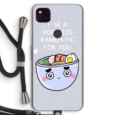 I'm A Hopeless Ramen-Tic For You: Pixel 4a 5G Transparant Hoesje met koord