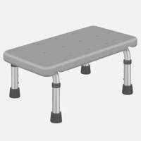 Lichtgewicht antislip matje douche kruk Safety Step kruk (grijs)
