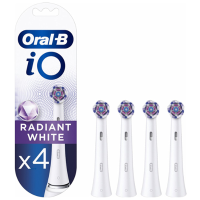 Oral-B iO Radiant White opzetborstels - Wit - 4 stuks Oral-B iO Radiant White opzetborstels - Wit - 4 stuks