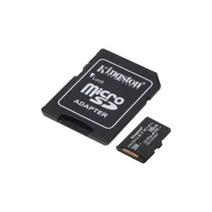 Kingston microSDHC Industrial C10 A1 pSLC-kaart + SD-adapter 16GB