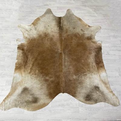 Koeienhuid bruin beige 245x220cm XXL